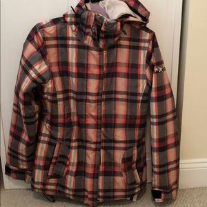 Plaid ski jacket